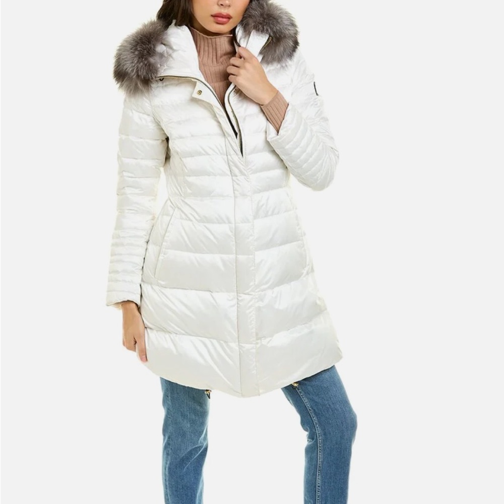 NWT GORSKI Après-Ski Jacket w/ Detachable Fox Hood Trim - Puffer Down Coat - M